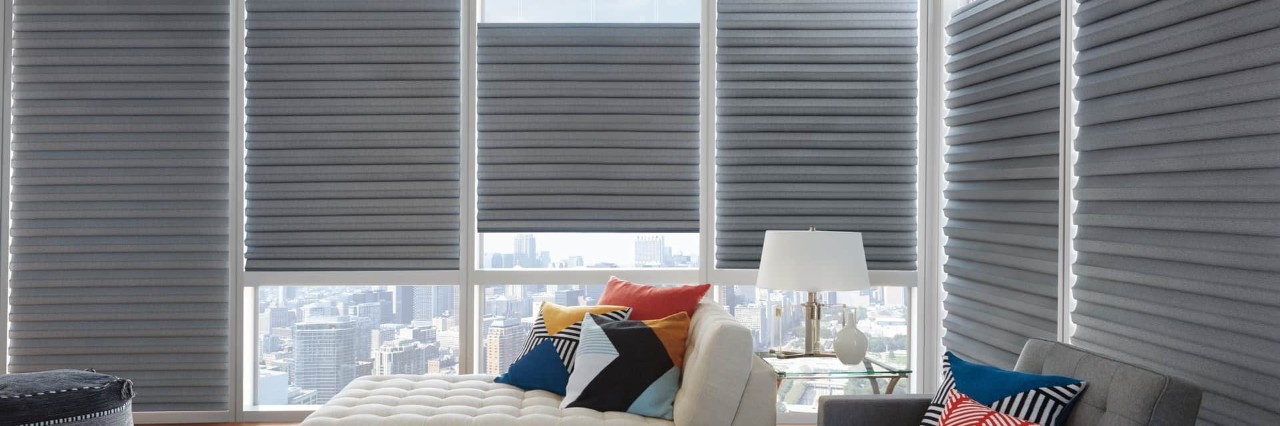 Hunter Douglas Roman shades, Solera® Soft Roman Shades, Design Studio™ Roman Shades near Peoria, Illinois (IL).